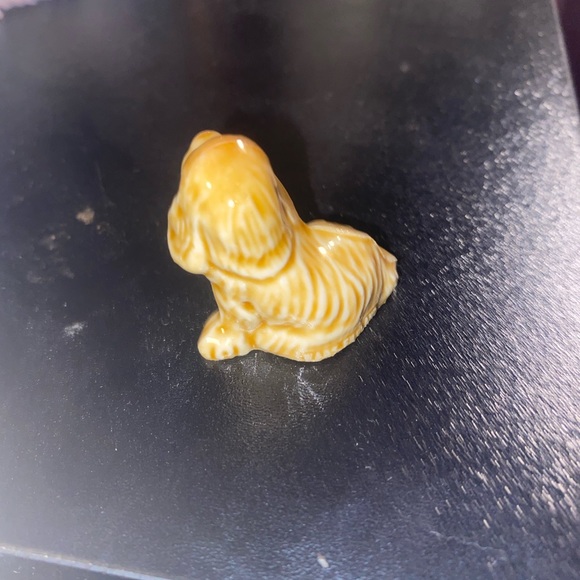 wades whimsies Red Rose puppy dog cocker spaniel gold vtg - Picture 6 of 6